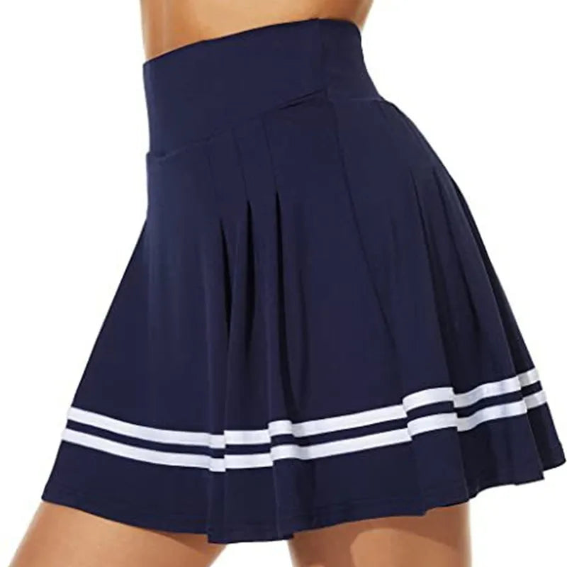 Women's High Waisted Running Skirt with Built in Shorts