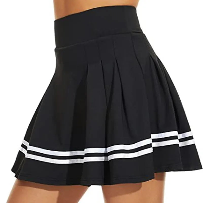 Women's High Waisted Running Skirt with Built in Shorts