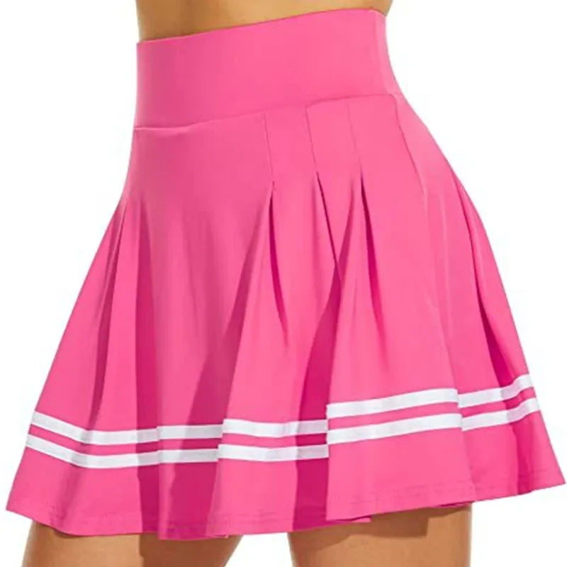 Women's High Waisted Running Skirt with Built in Shorts